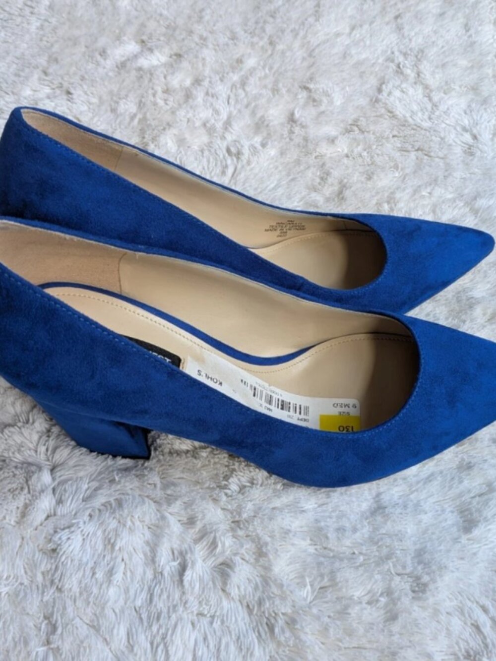 Nine West Women’s Blue Pointed Toe Block Heel